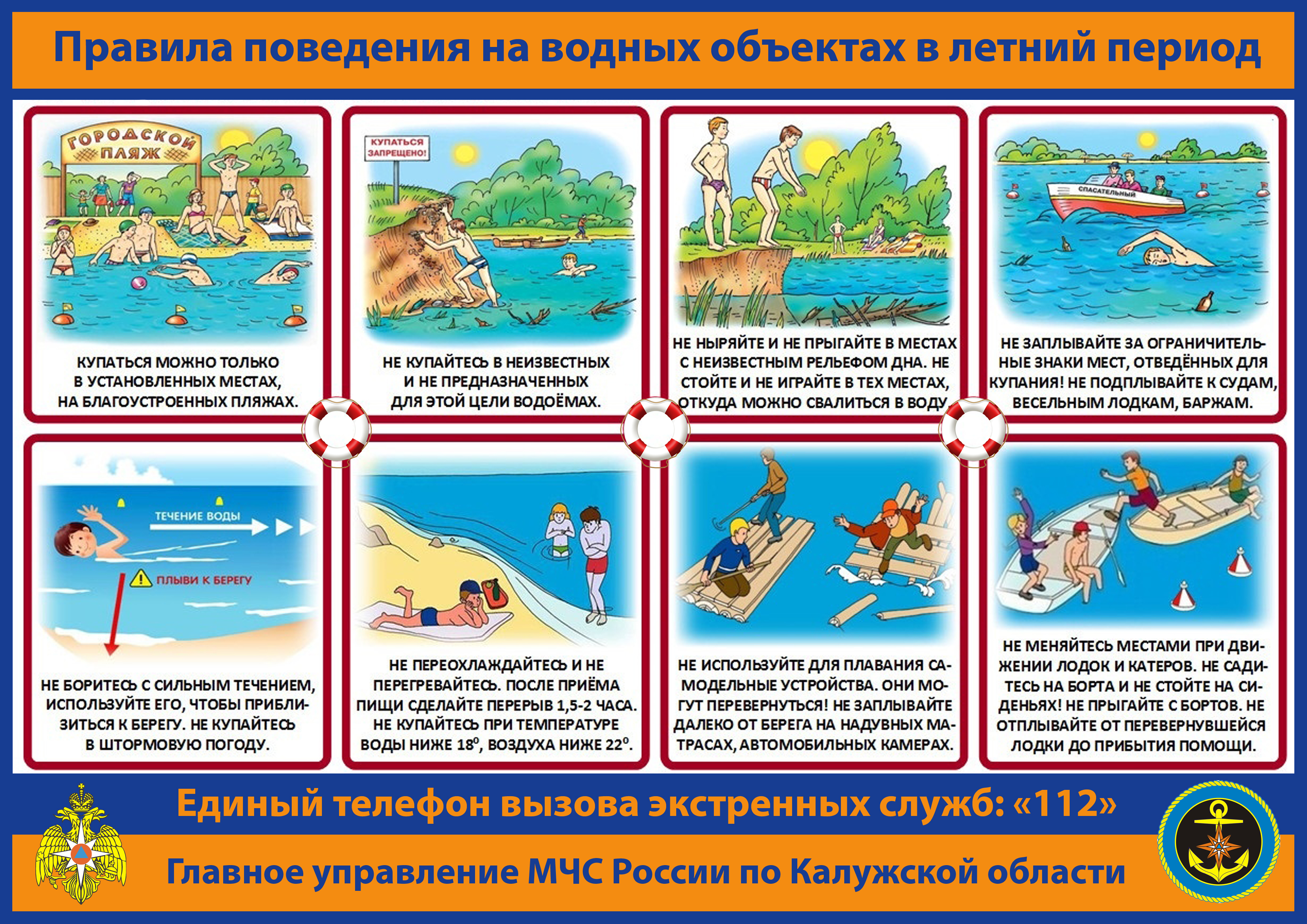 Правила поведение на водных объектах.